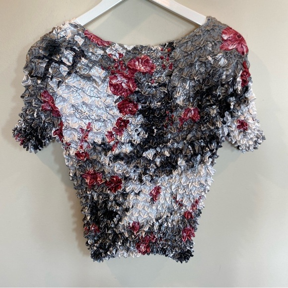 Popcorn Bubble Scrunchie Shirt Y2K OS Black Red White - Picture 4 of 4